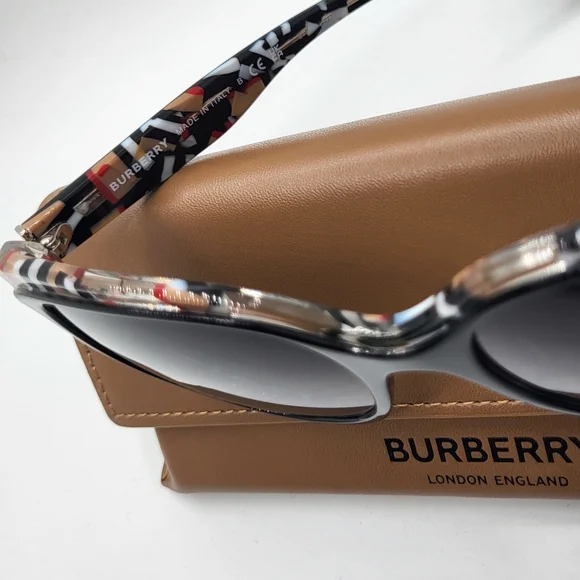 Burberry Women's Black Cat-Eye Sunglasses - Picture 4 of 11
